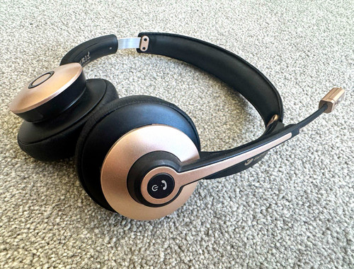 Black silver ear headband - on-ear,